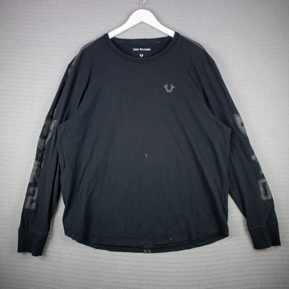 True Religion Logo Longsleeve Stripped XXXL - Picture 2 of 6